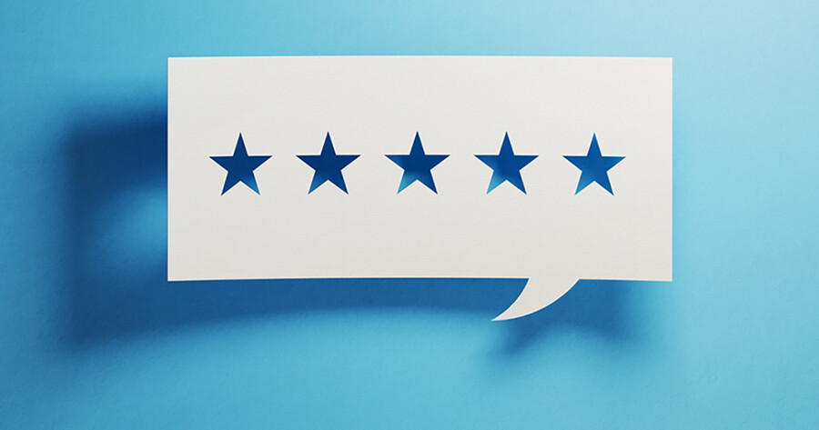 Dialog box showing five stars.