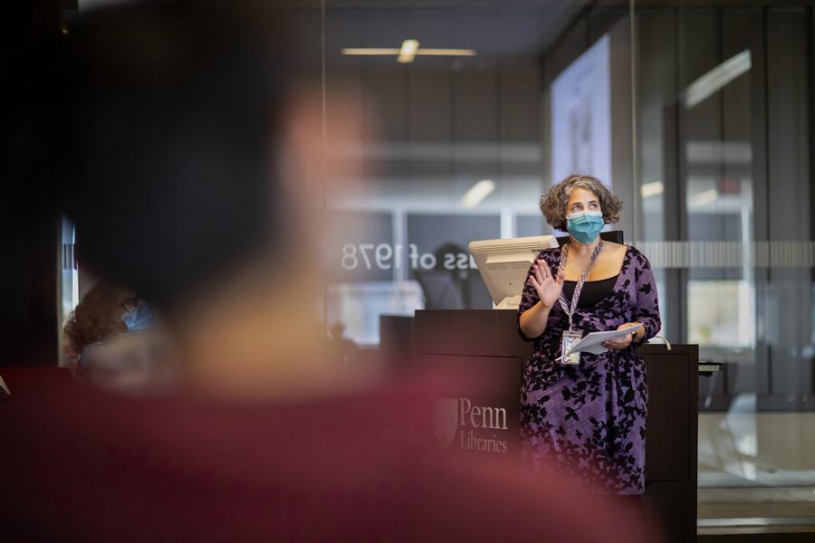 Holly Mengel at the Penn Libraries teaches a class