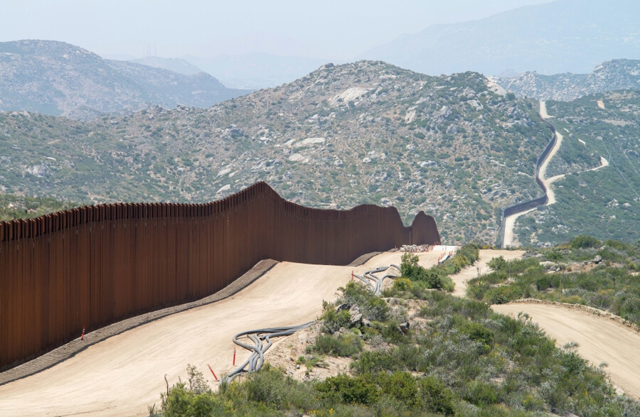 The Mexican-American border wall.