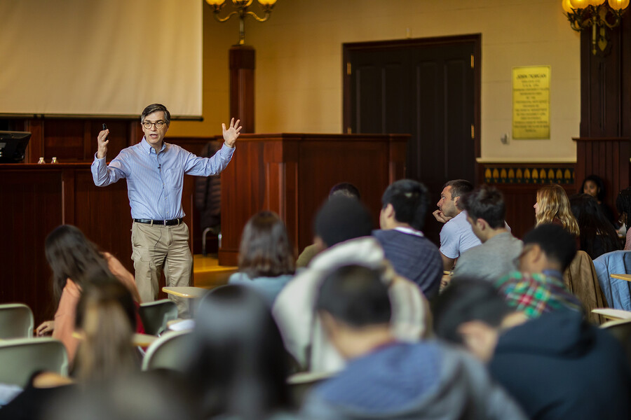 James O. Pawelski lecturing