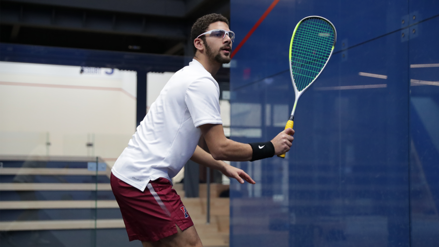 Aly Abou Eleinen prepares to swing at the ball.