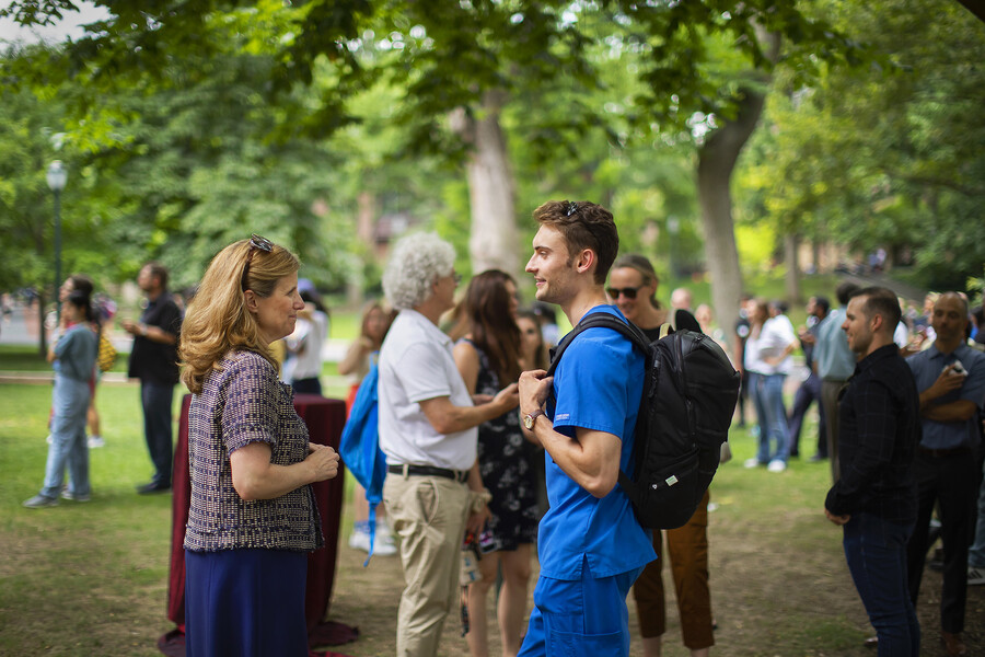 Liz Magill with Alexander Chmielinski