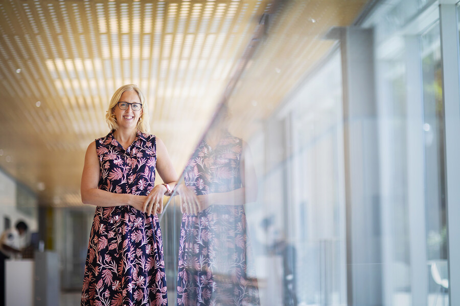 rebecca waller in neuroscience lobby