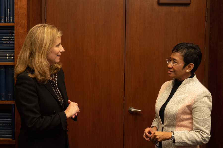 Liz Magill and Maria Ressa