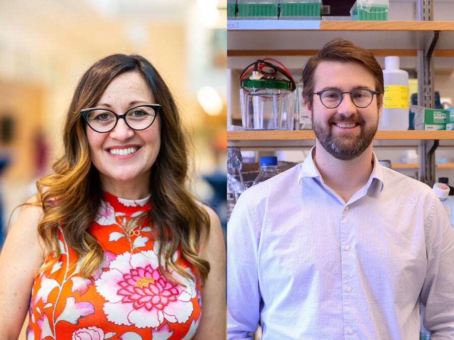 Scientists Montserrat Anguera and Andrew Vaughan
