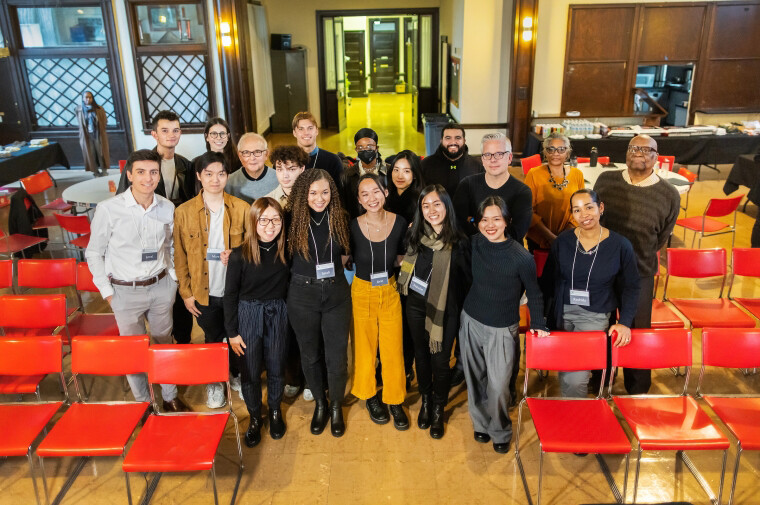 Back row, left to right: Rhys Floyd, Rebecca Spratt, Richard Wesley, Jason Cornelison, Jackson Hamilton, Favor Idika, Leean Li, Roberto Morales Velez, Brian Szymanik, Nancy Churchville, and John Churchville; Front row, left to right: Jerod Bayly, Mars Gu, Jessica Lin, Sarah Borders, Jane Dwares, Natalie Kung, June Lin, and Rashida Ng.