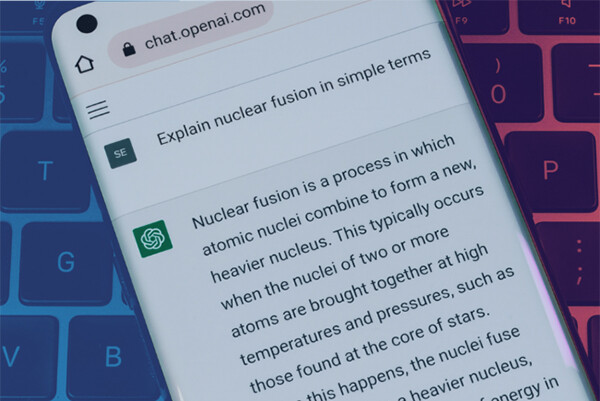 Smartphone displaying ChatGPT text.