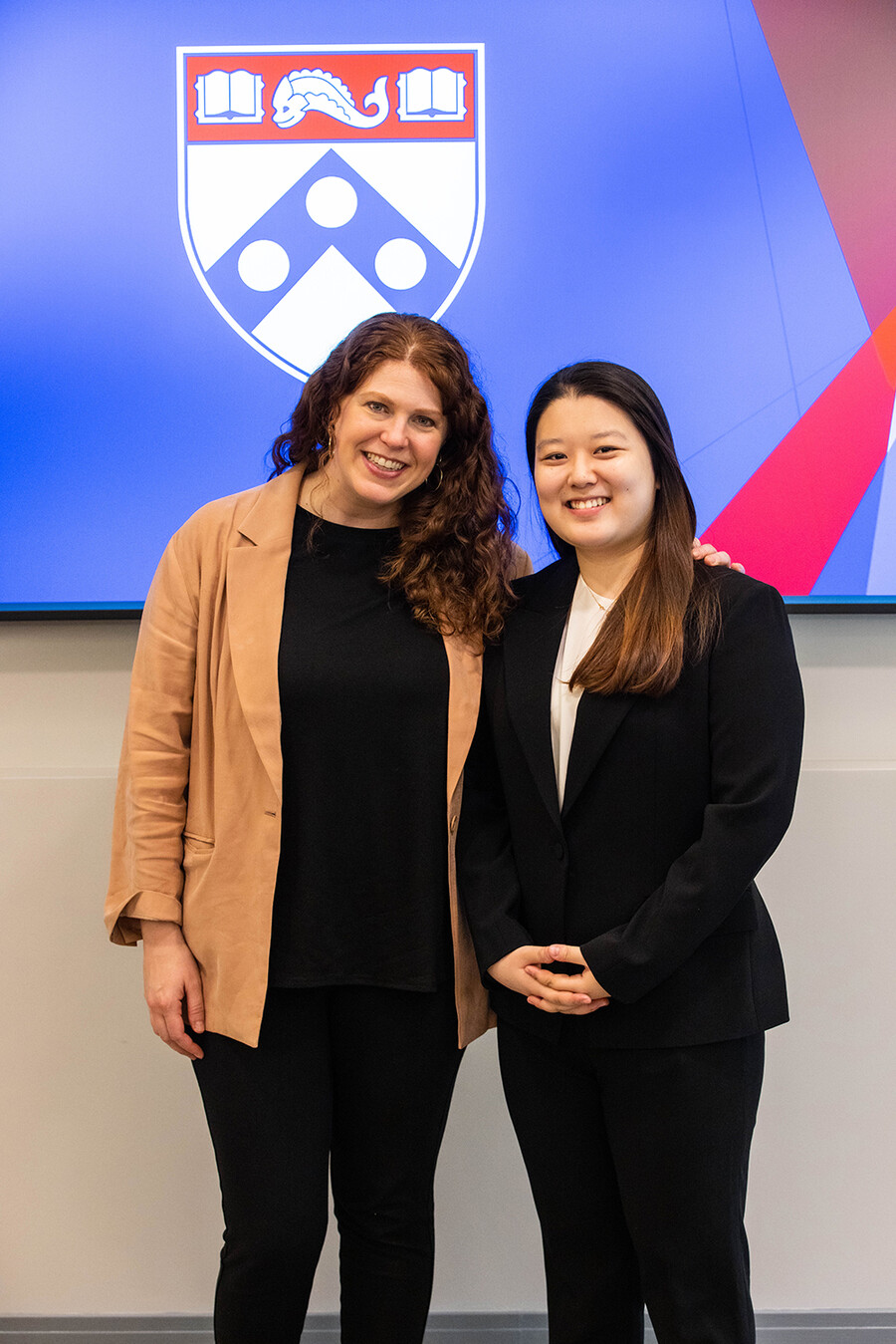 Lisa D. Levine and Lucy Lee smile for a photo