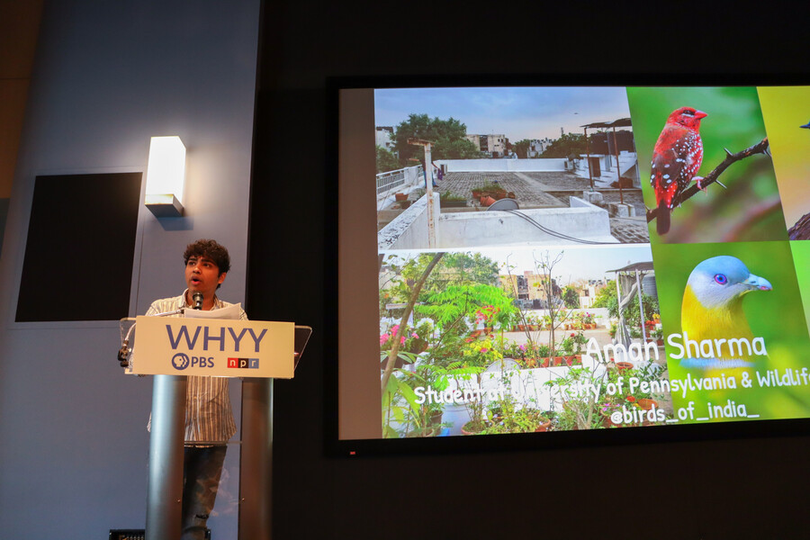 Penn student Aman Sharma presents about his nature photography
