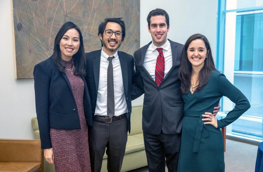 Roderick Wong (second from left) with Diane Dao, Dan O’Connor, and Jacqueline Soegaard Ballester.