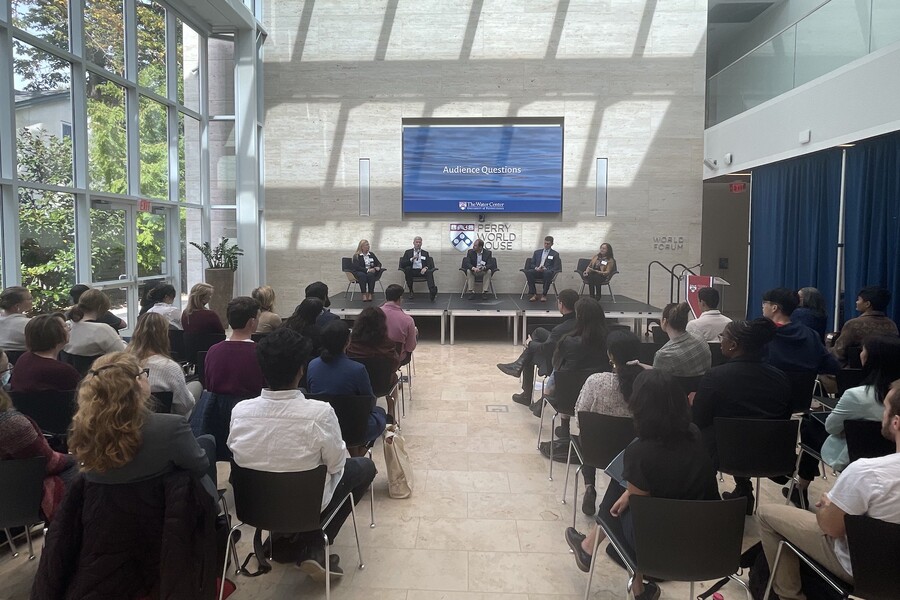 Audience and panel at the 2022 Careers in the Water Industry event.