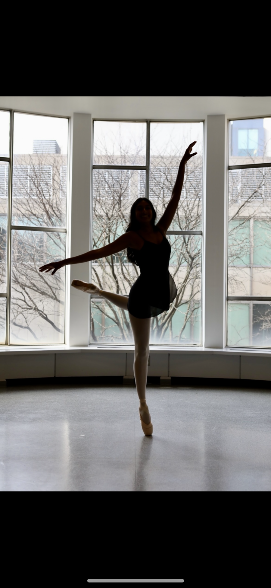 Ayesha Patel dancing ballet. 