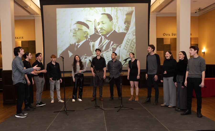 Shabbatones a cappella performs.