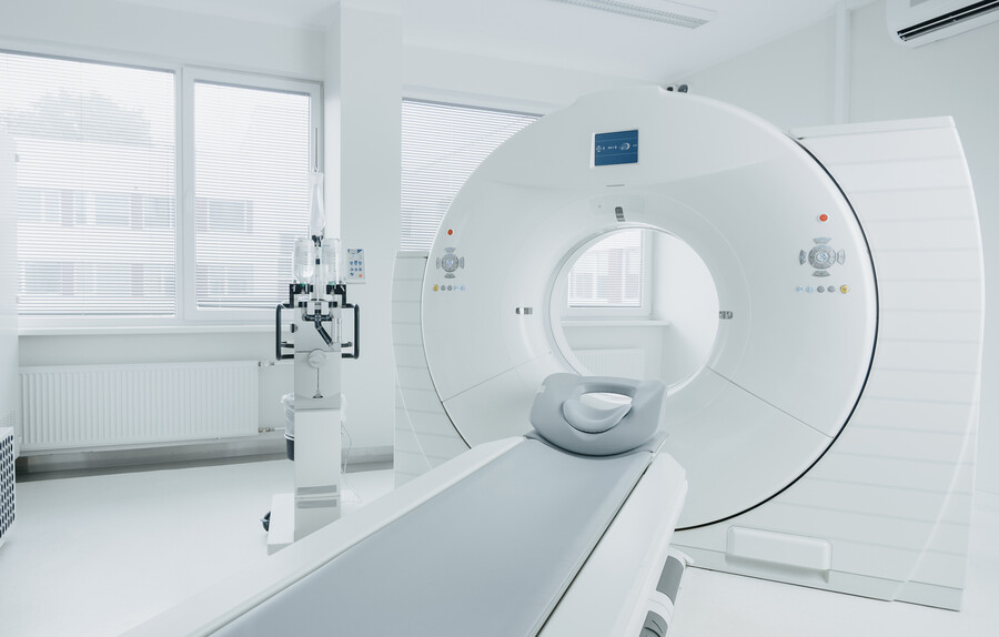 An MRI machine.