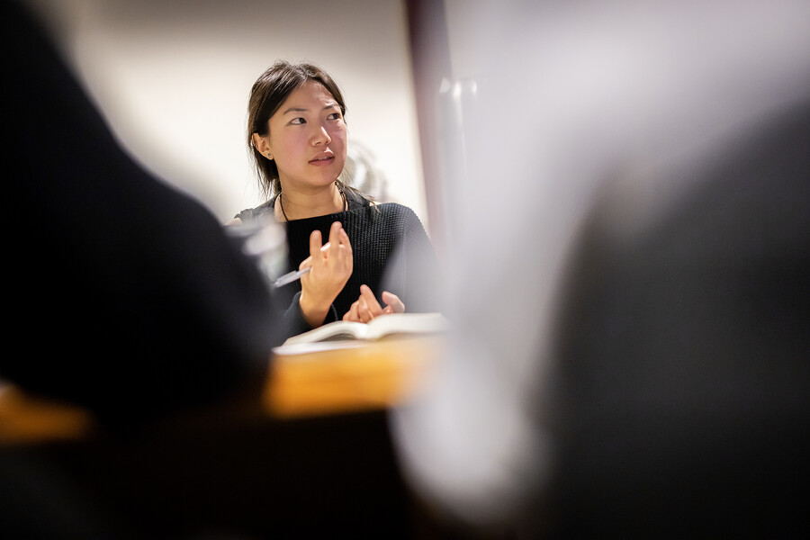 Alumna Michelle Lyn takes part in a Baldwin reading at Kelly Writers House.