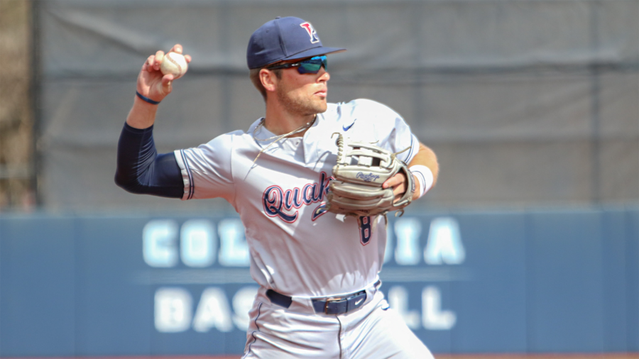 Wyatt Henseler prepares to throw the ball during a game.