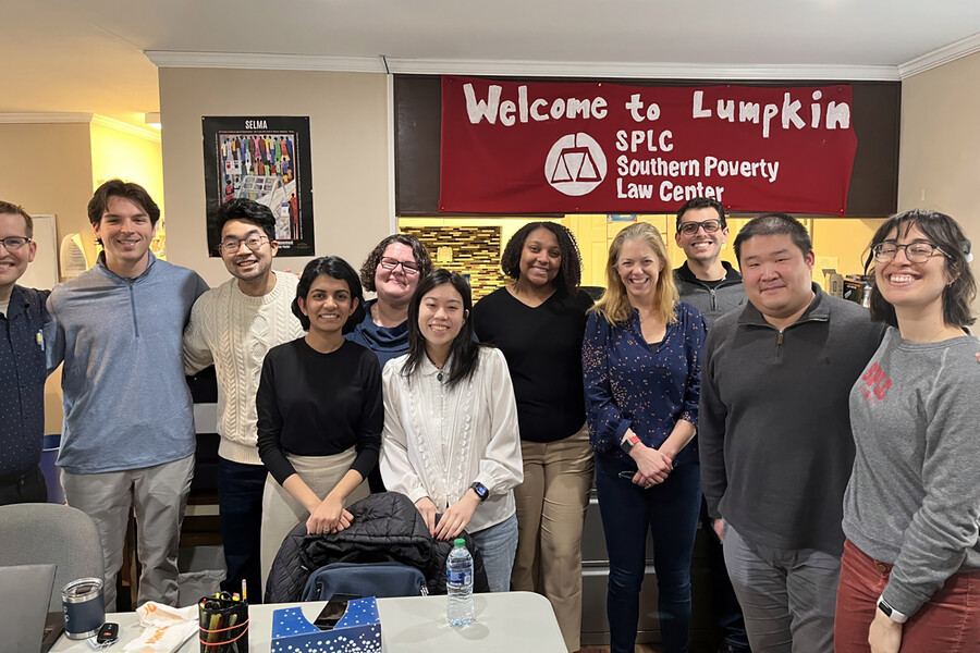 Members of Penn Carey Law’s Transnational Legal Clinic in the office of the Southern Poverty Law Center.