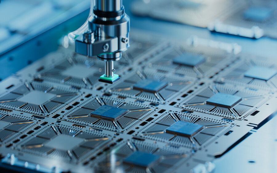 A semiconductor wafer.