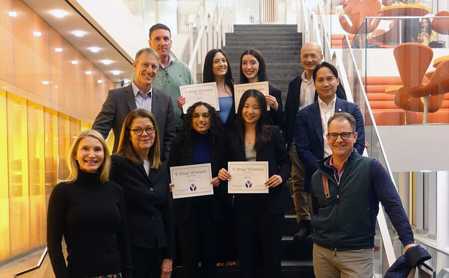 Winners of Penn’s 2025 Y-Prize holding their certificates.
