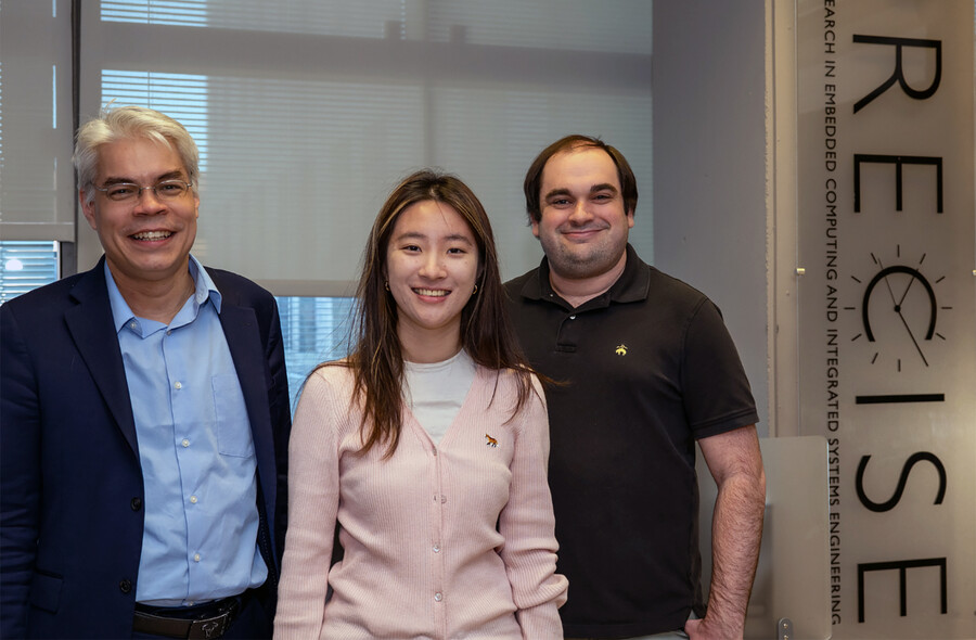 (From left) Zachary Ives, Zixuan Yi, and Ryan Marcus. 