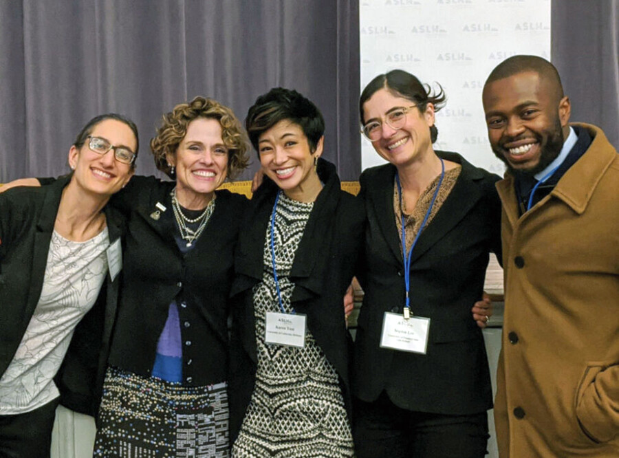 (From left) Serena Mayeri; Sarah (Sally) Barringer Gordon; Karen Tani, Sophia Lee; and Shaun Ossei-Owusu.