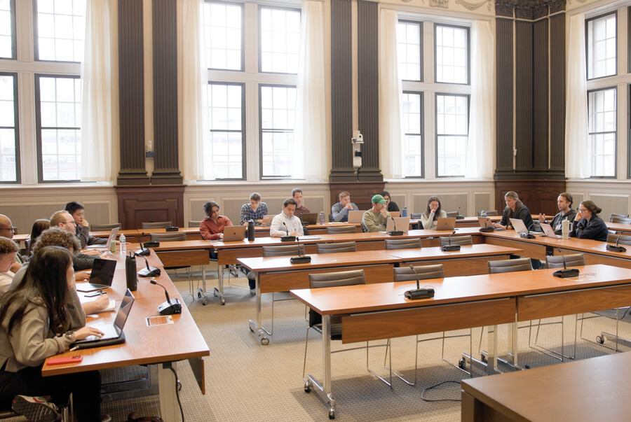 Penn Carey Law students in a classroom.