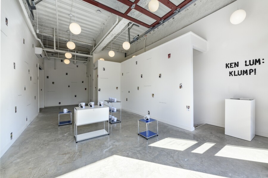 Installation view of&nbsp;“Ken Lum: Klump!”&nbsp;in a gallery.