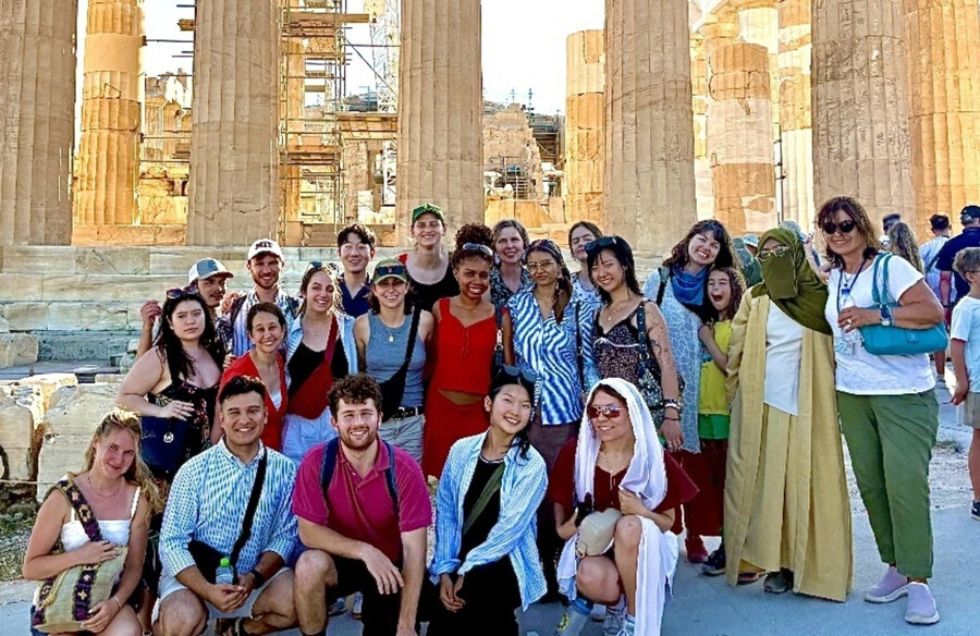 Penn students in Athens, Greece.