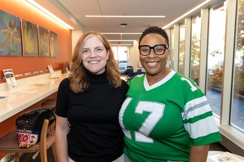 Jen McLaughlin Cahill (left) and Njemele Anderson (right).
