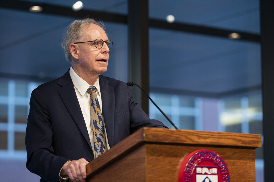 Steve Kieran speaking at the podium.