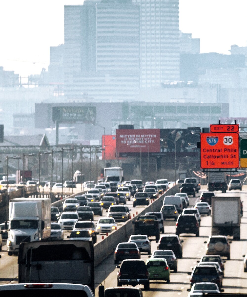Traffic from New Jersey to Philadelphia.