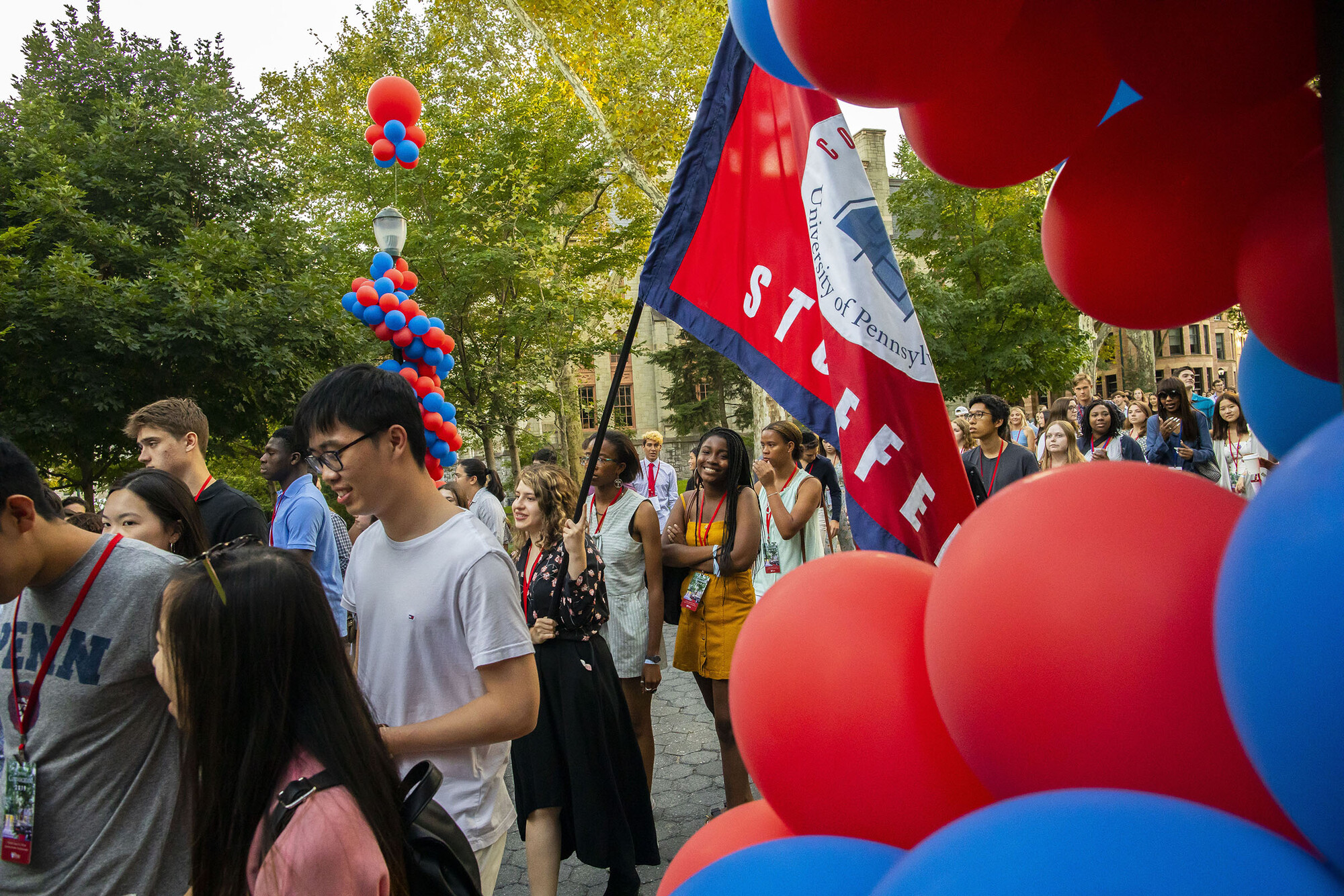 Students arriving on College Green for 2019 Convocation ceremony