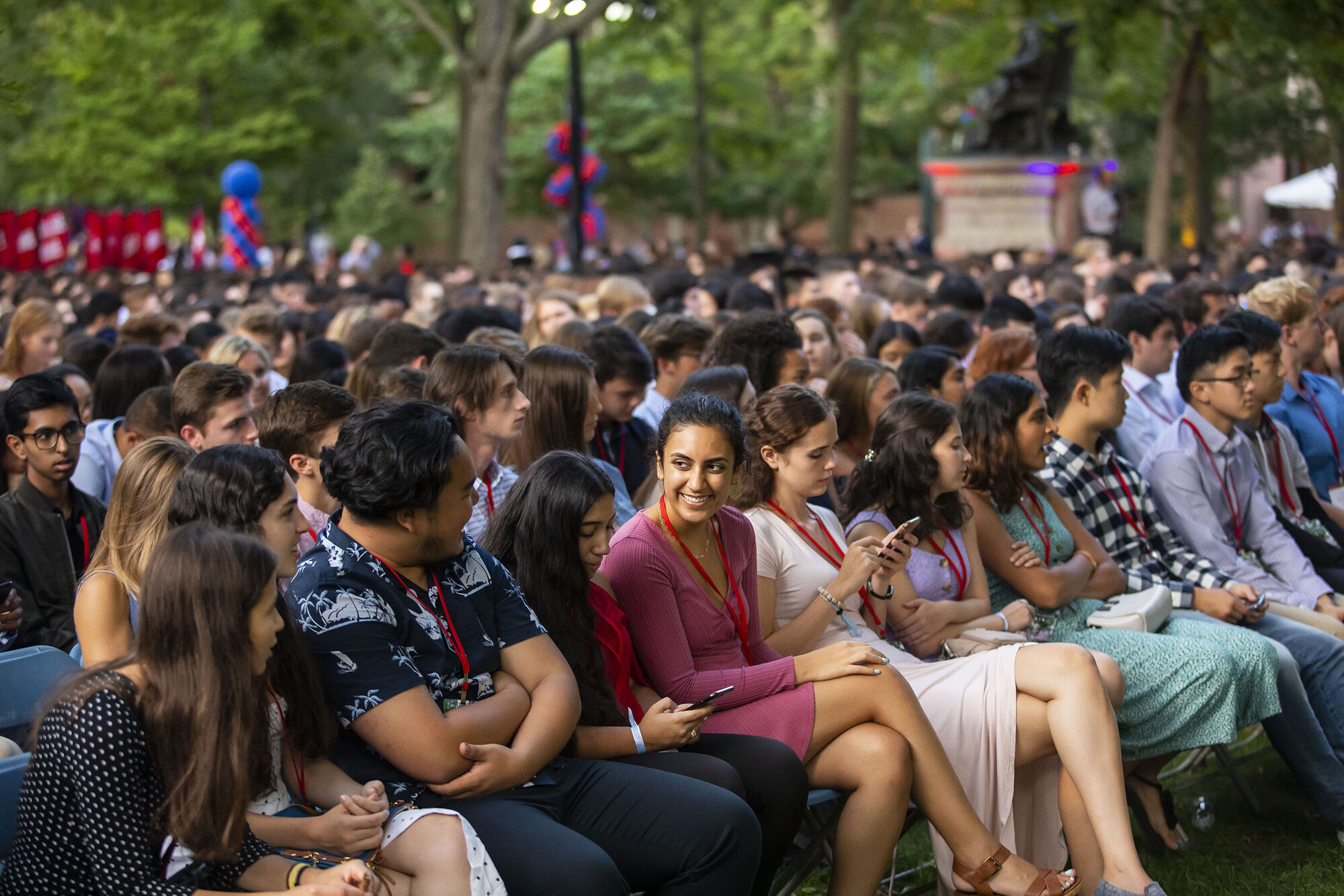 Seated students awaiting the Convocation ceremony