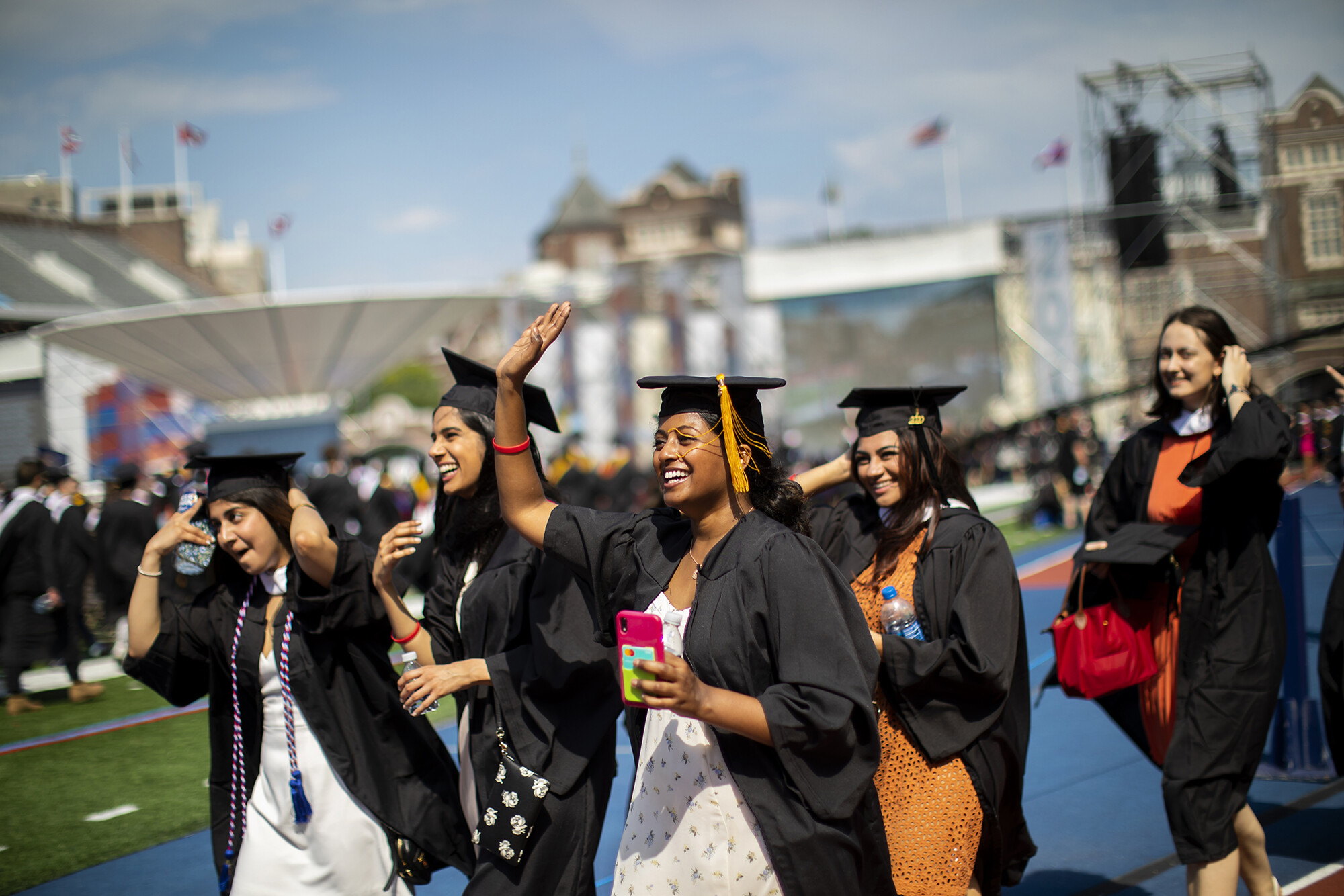 graduated walk onto franklin field during commencement 2020