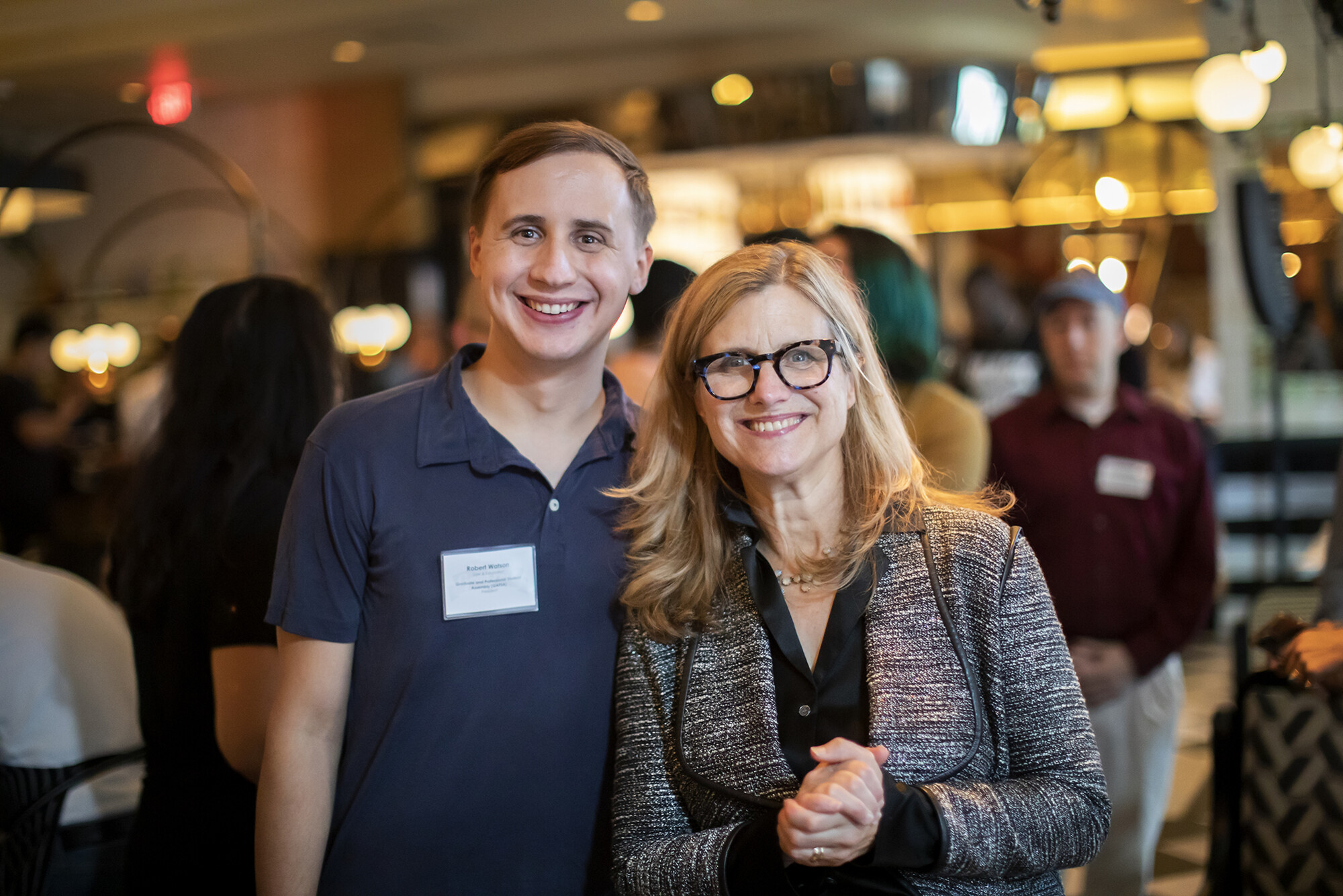 GAPSA president smiles for a photo with Liz Magill
