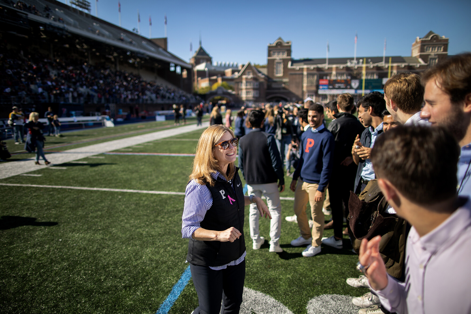 penn president liz magill at franklin field