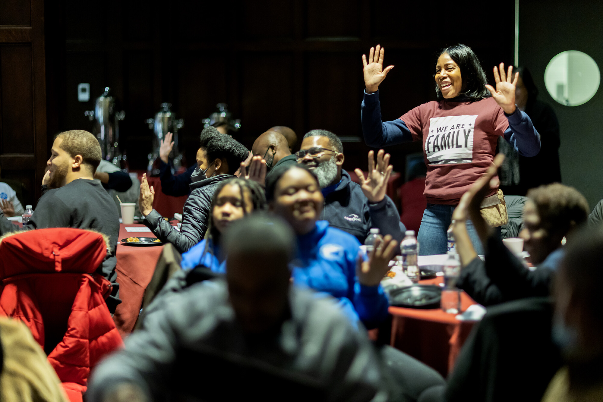 Dancing at MLK Day breakfast