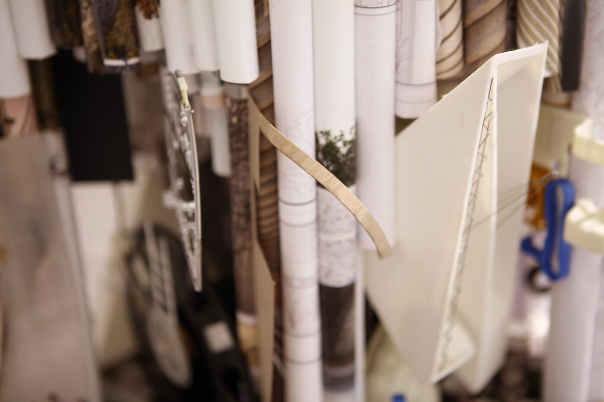 close up of artwork with paper