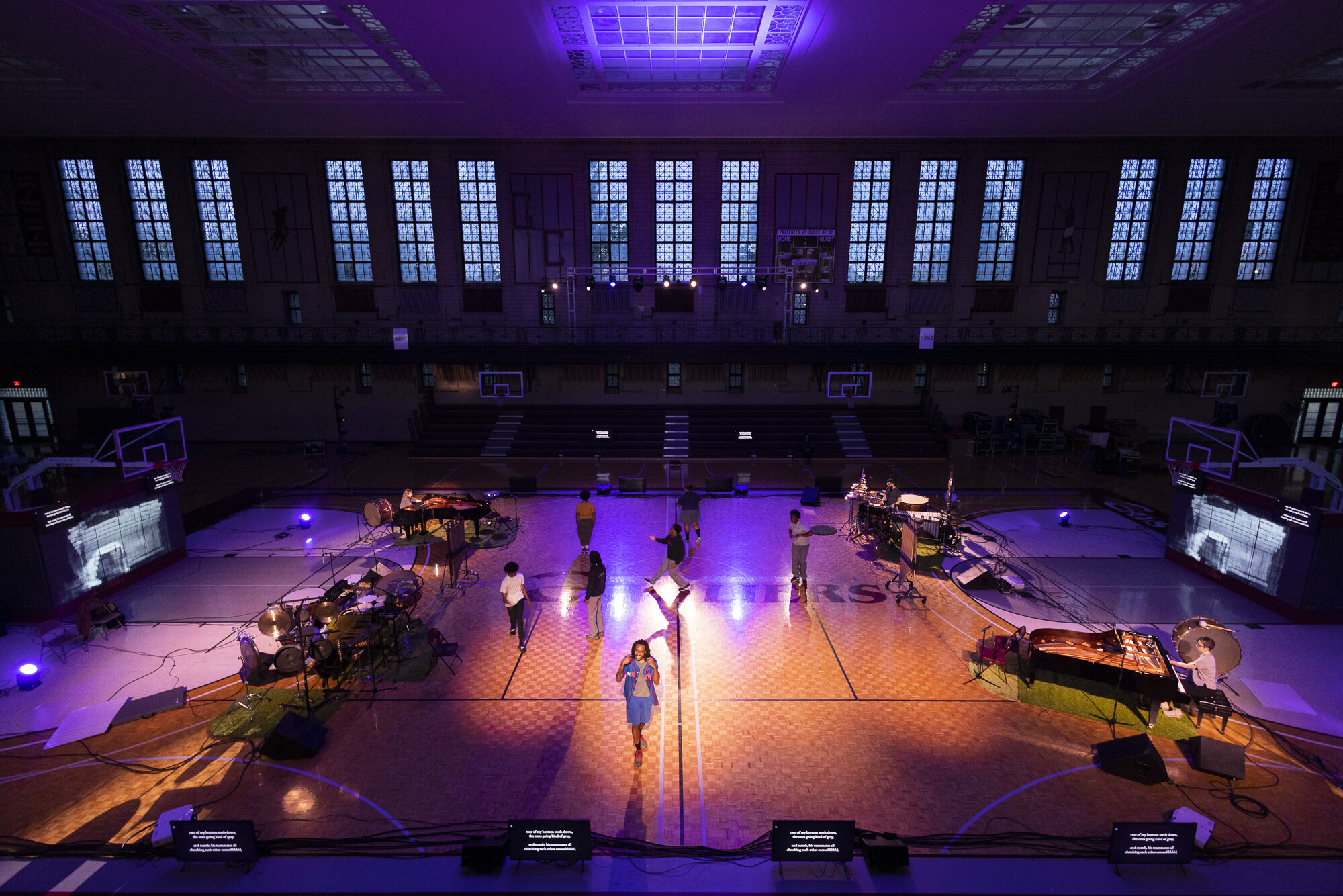 be holding wide stage view