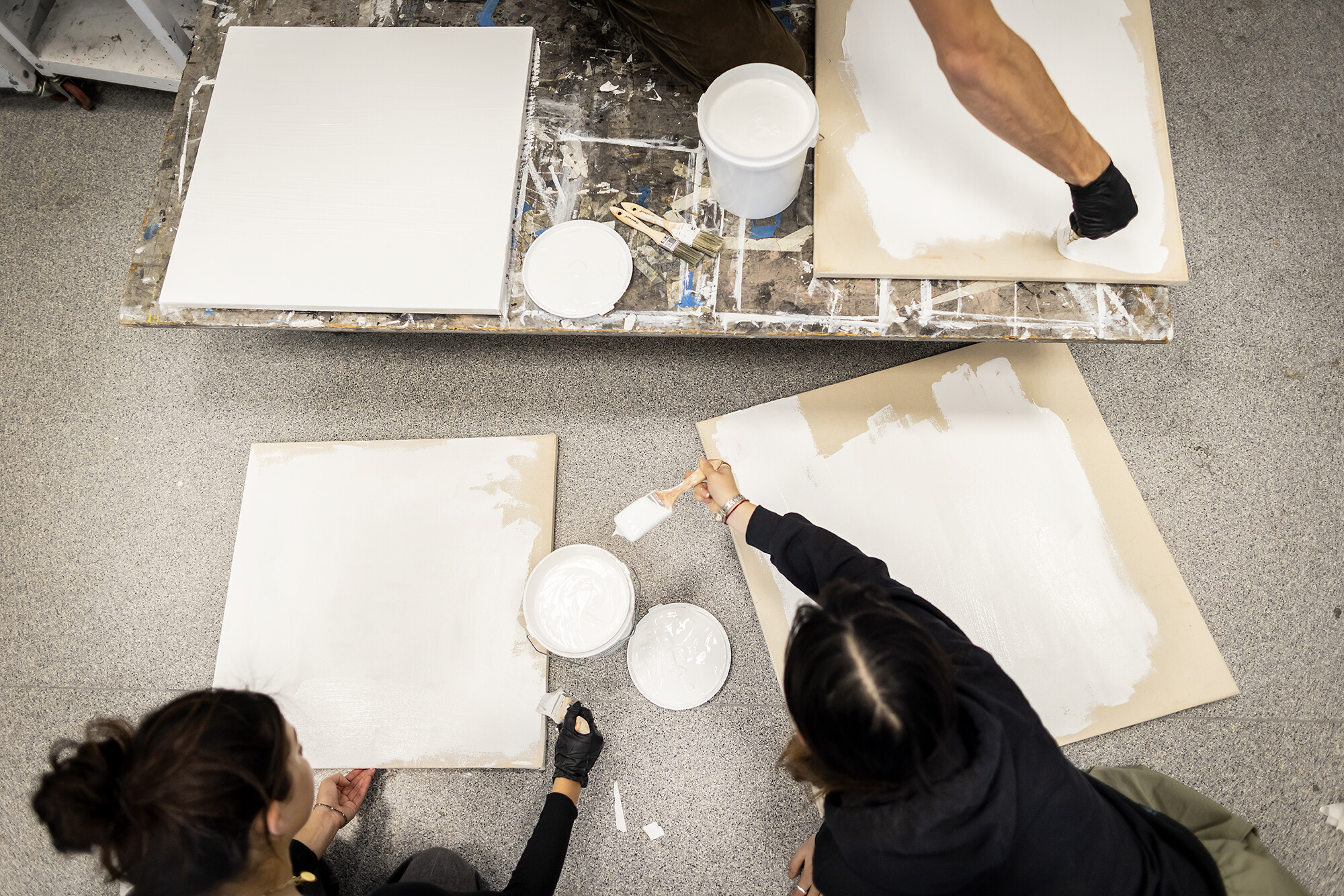 painting canvases