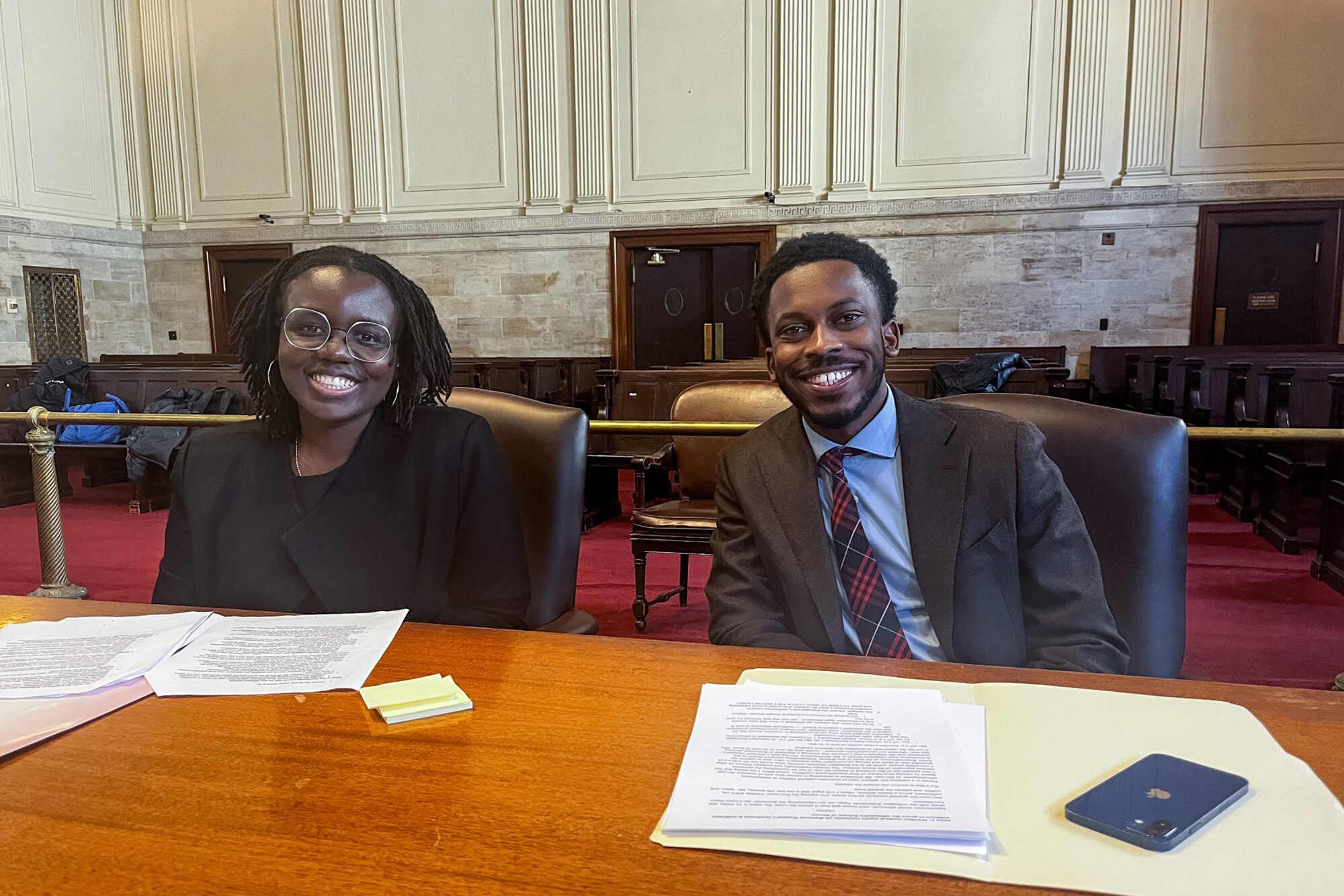 Kanyinsola Ajayi (left) and Ty Parks 