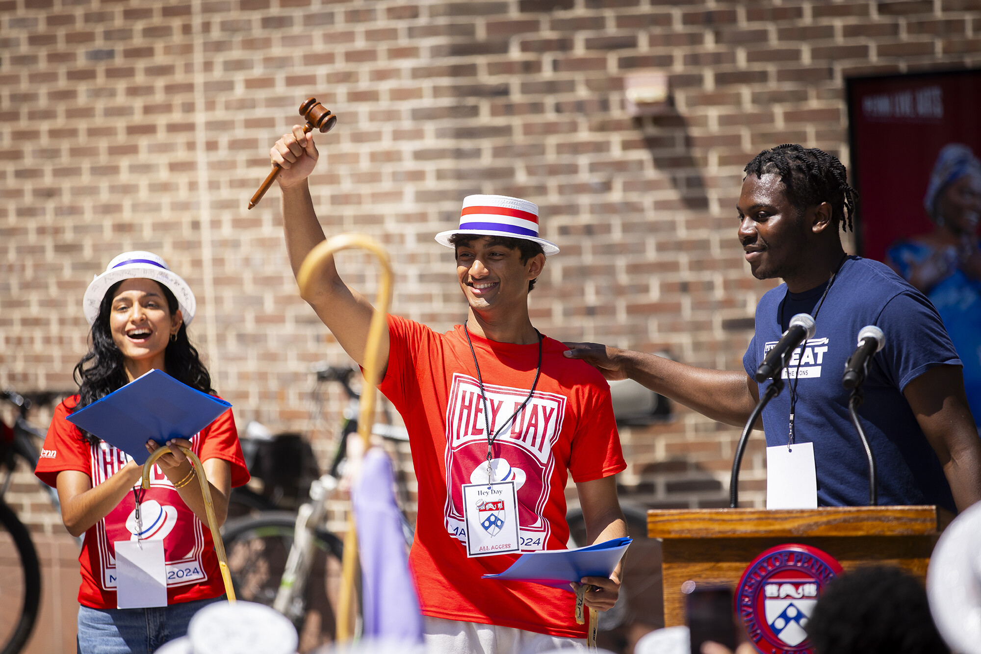 penn class leaders at hey day ceremony