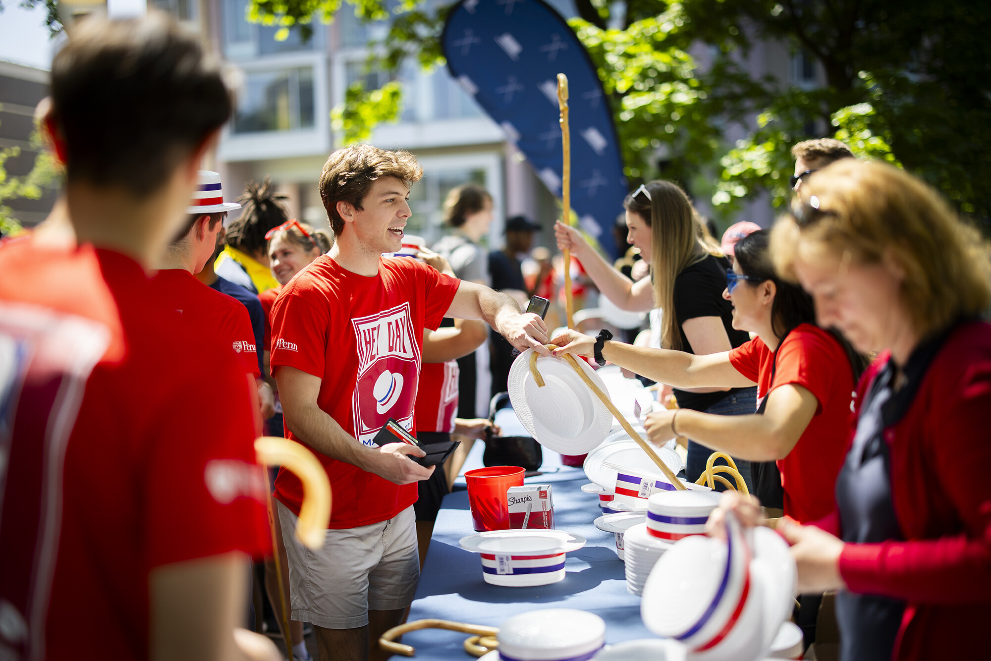 students get hey day gear at the highrise field