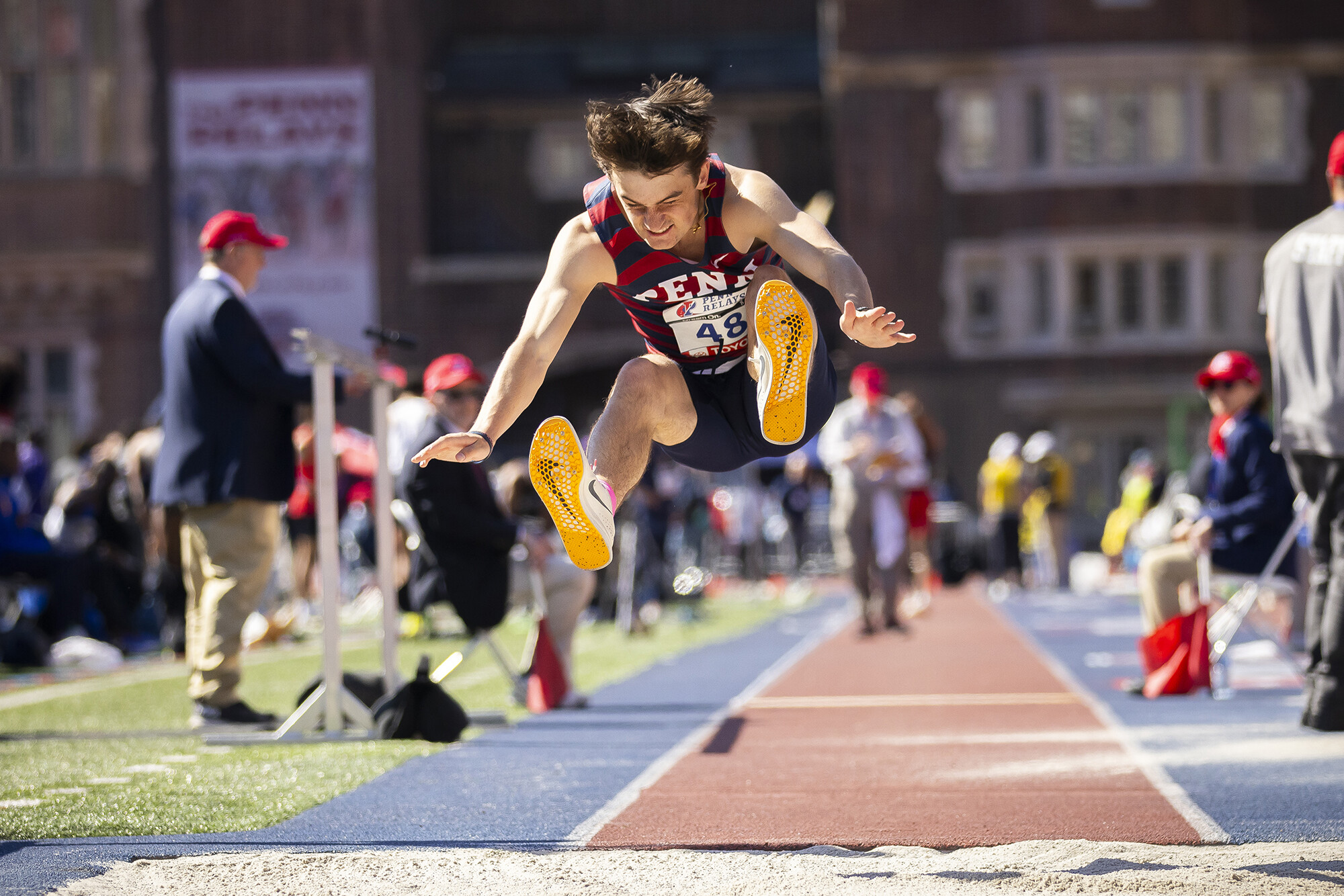 long jump at the penn relays