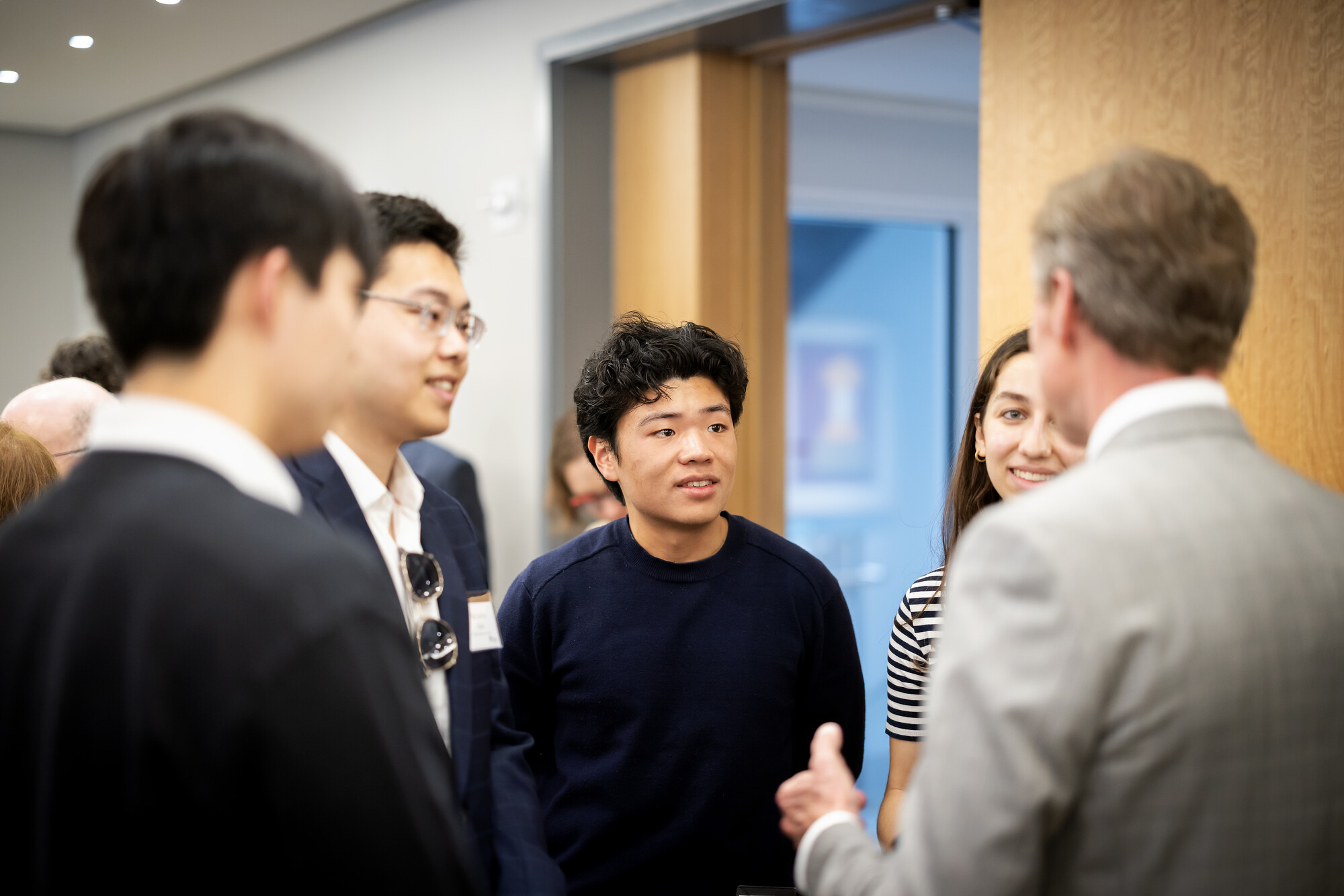 Students speak with Penn President J. Larry Jameson.