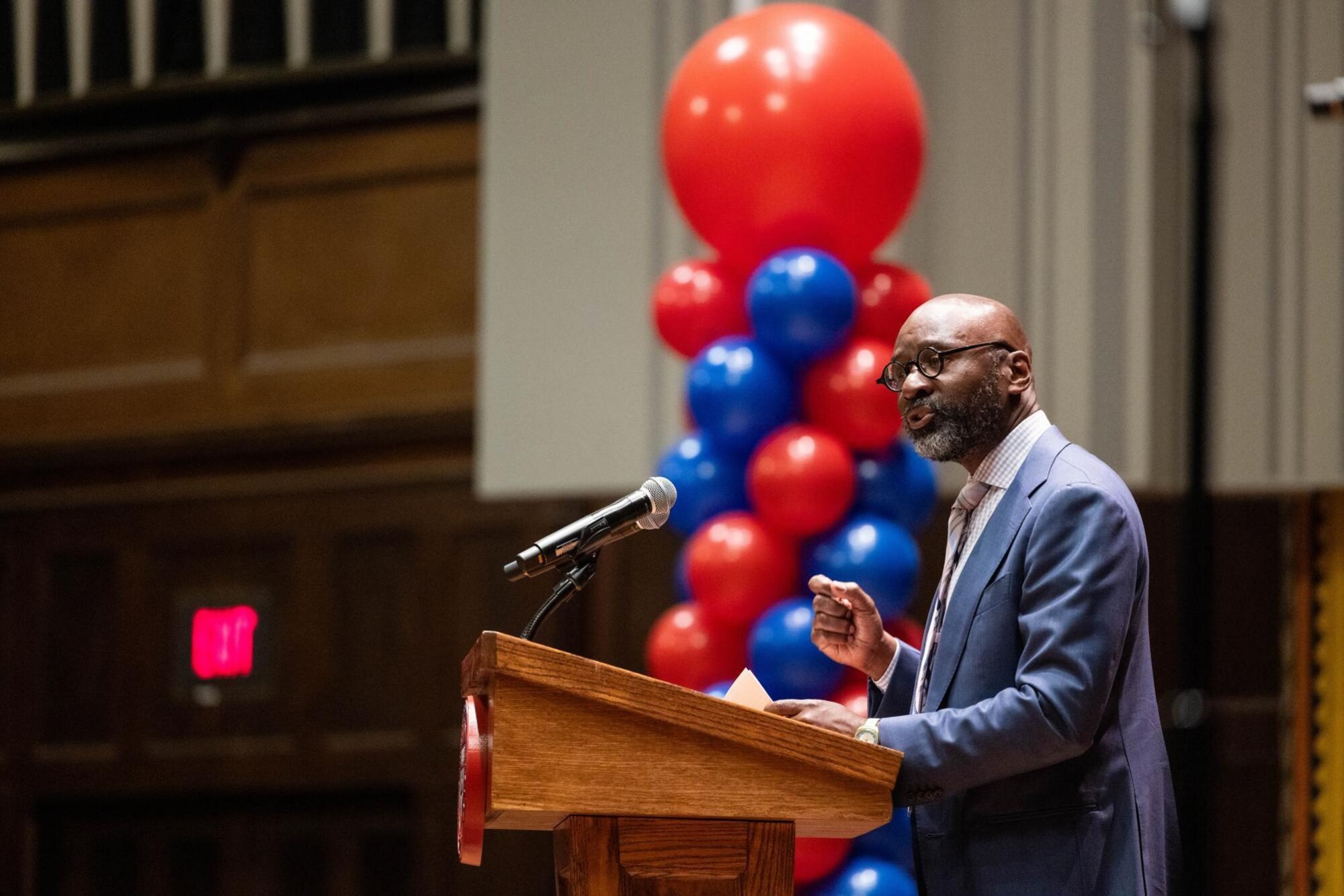 Provost John L. Jackson Jr. at the podium.