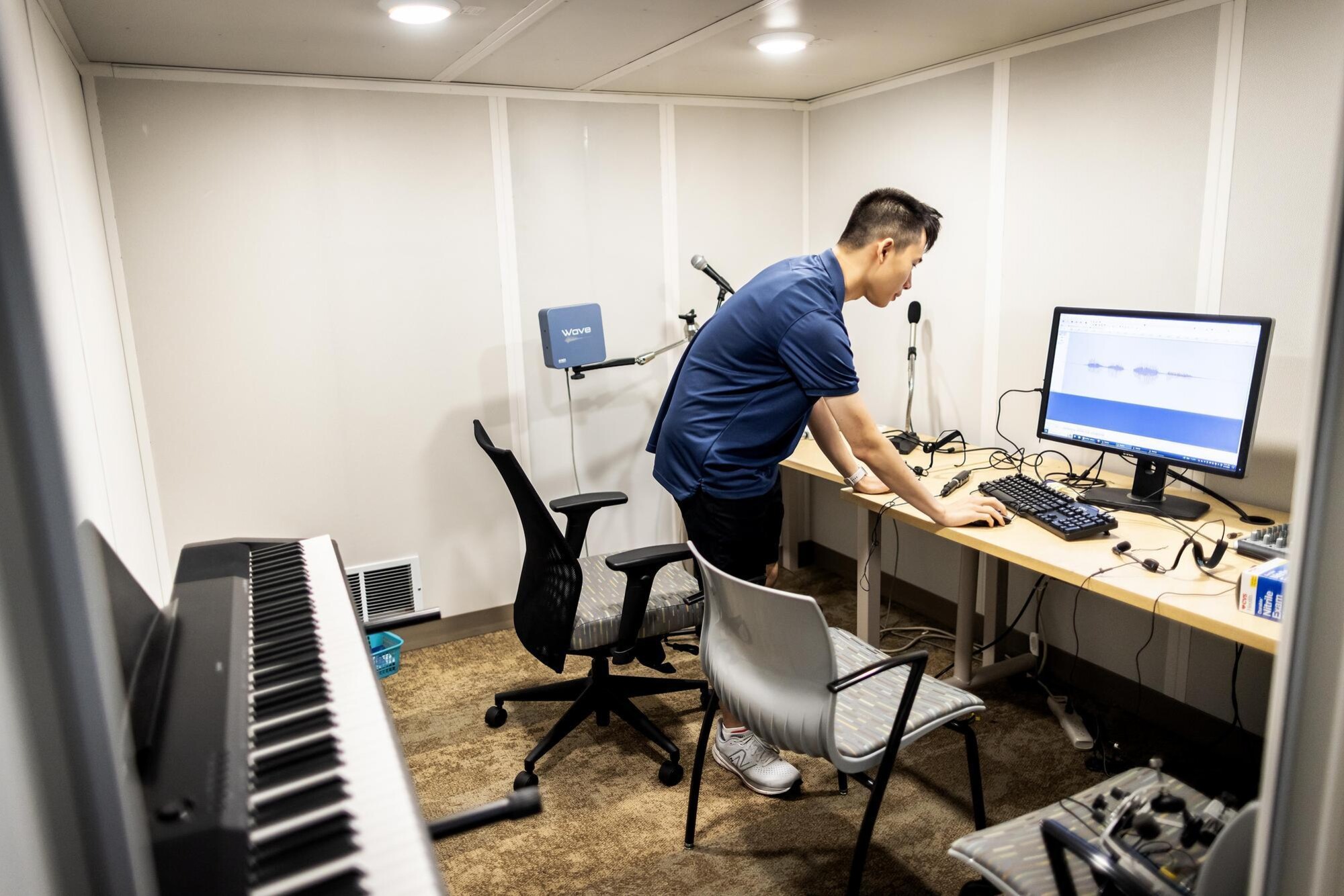 Ethan Yang in recording studio.