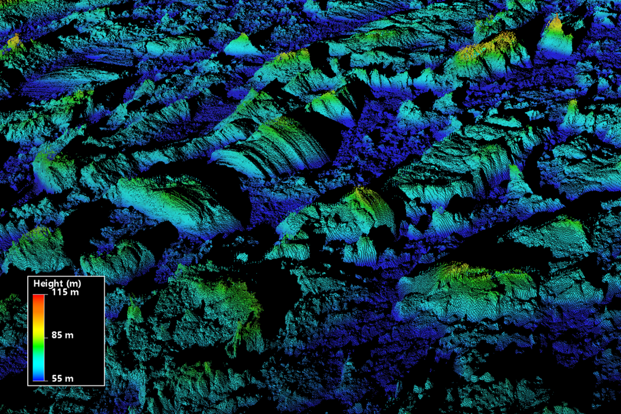 Measured glacier terrain.