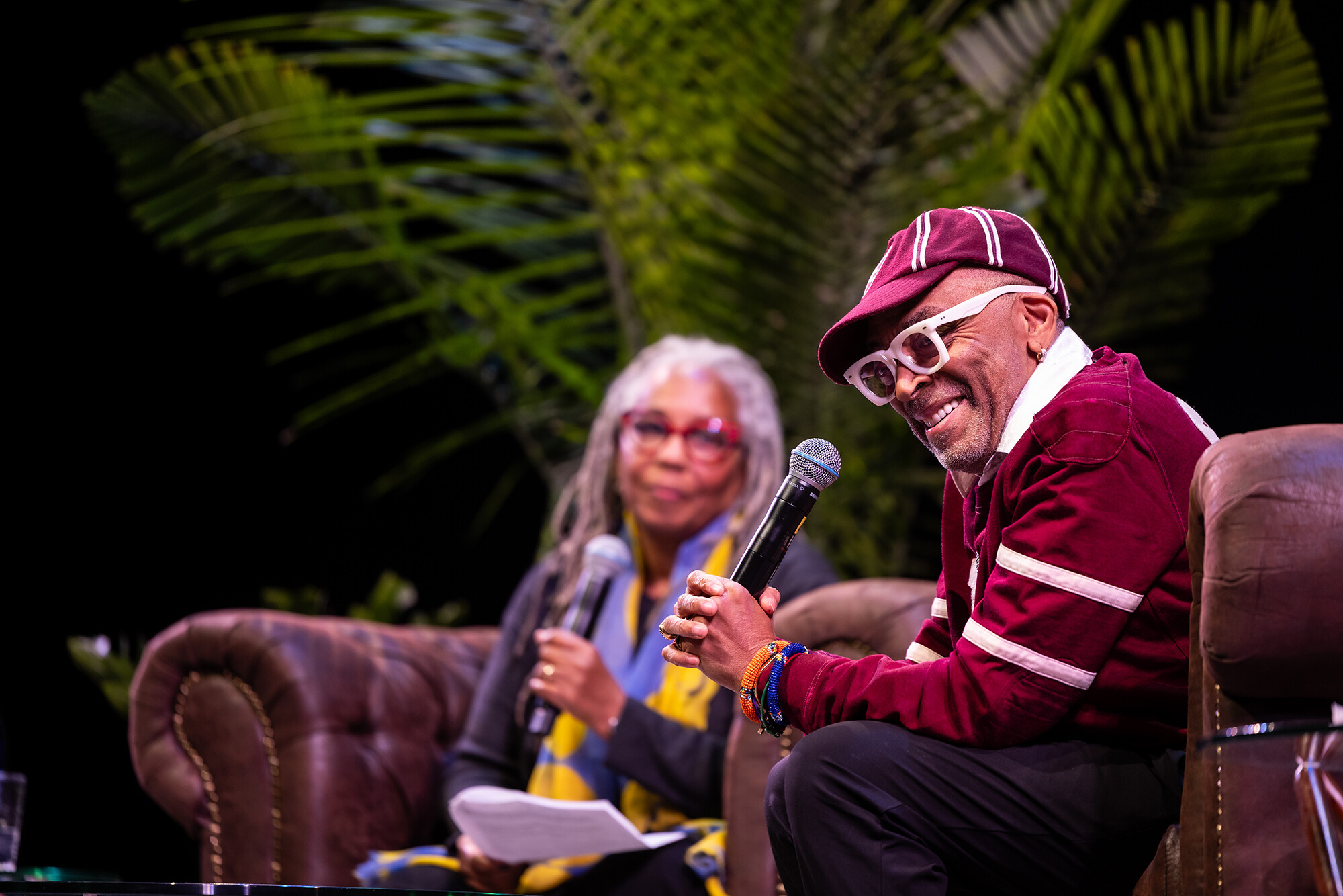 Spike Lee and Heather Williams on stage.
