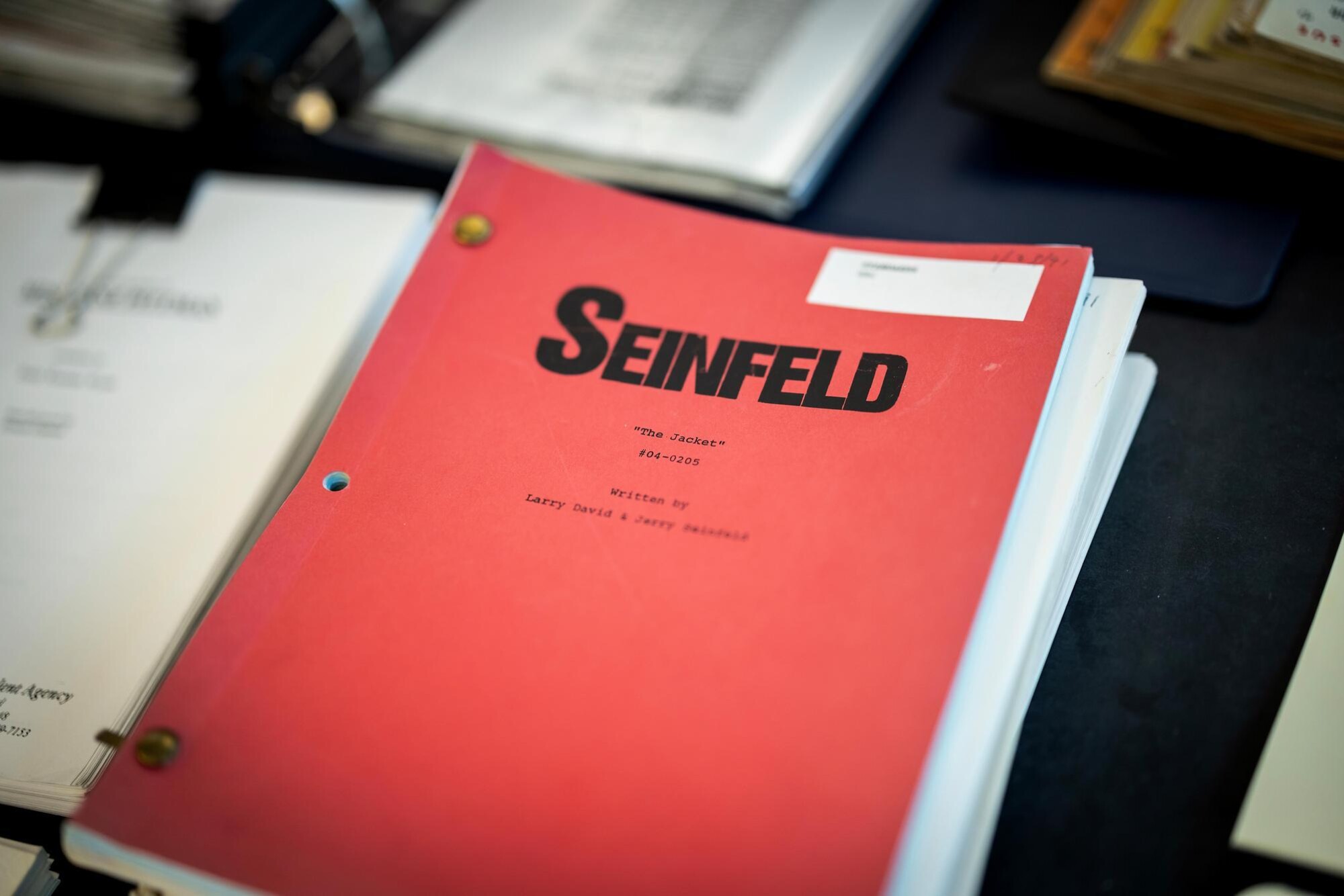 The original Seinfeld script book for the episode “The Jacket”